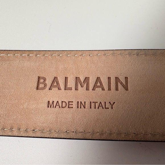 Balmain Noir Belt with Silver Accents - Picture 5 of 7